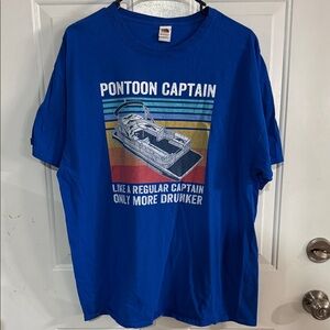 Fruit of the Loom Blue Pontoon Captain Tee